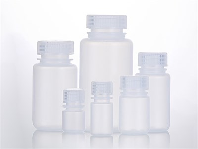 Флакон для реагентов 250 мл, широкогорлый, бесцветный, с резьбовой крышкой, круглый, диаметр 60,9 мм, высота 127 мм, диаметр горловины 36,9 мм, нестерильный, PP, Jet Bio-Filtration (Китай) PRB000250