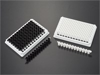 Планшет 96-луночный для люминесценции, белый, стрипованный (8 стрипов по 12 лунок), плоское дно, полистирол, Jet Bio-Filtration (Китай) LTP010296